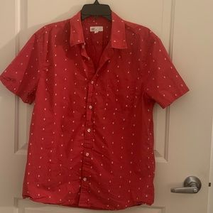 Stylish Gap red polo shirt- Size Large